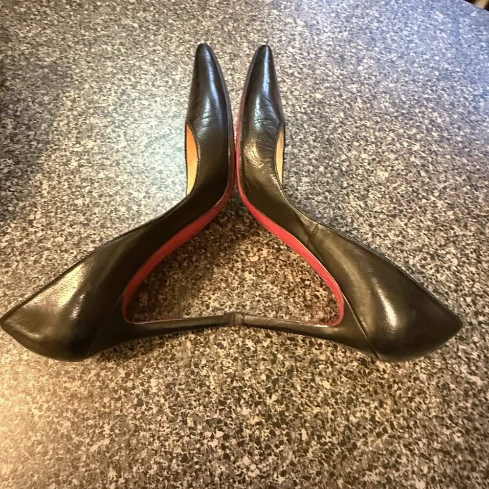 Christian Louboutin Simple Pump Black Leather Heels Box Dust Ba - Picture 7 of 10